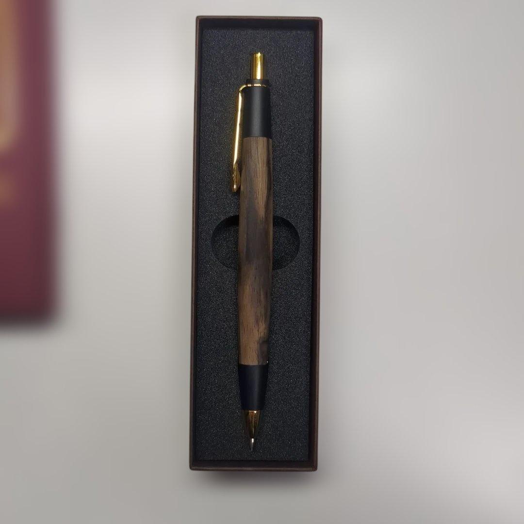ボナンペン　黒柿　シャープペン　真鍮金具