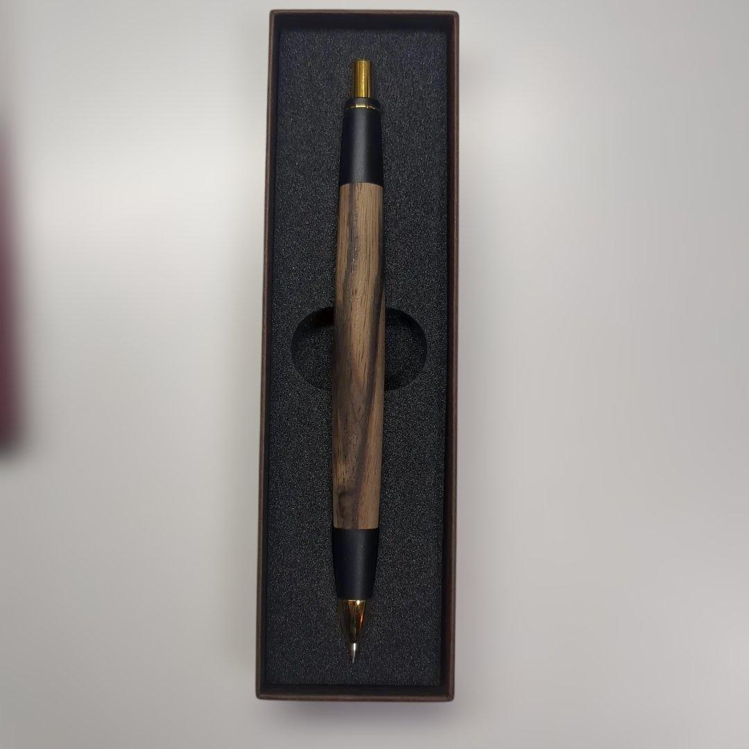 ボナンペン　黒柿　シャープペン　真鍮金具