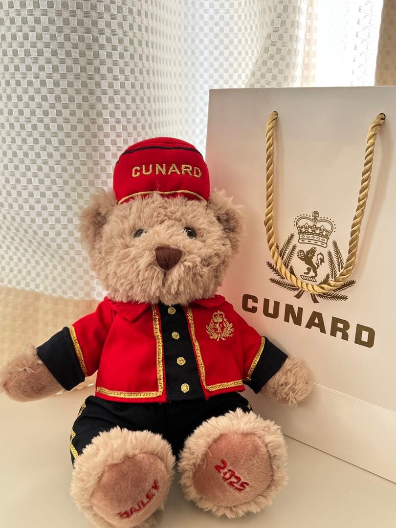 テディベア　クイーンエリザベス号　キュナード社185周年記念