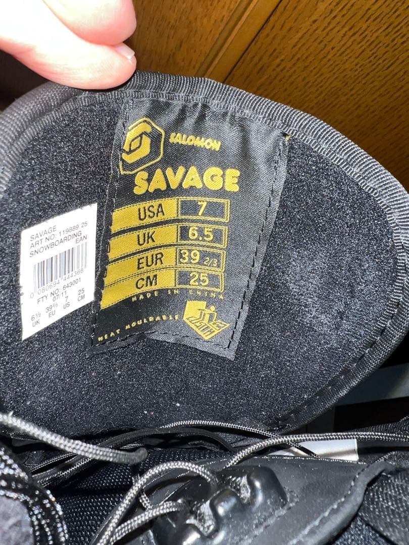 Salomon Savage スノーボードブーツ ブラック 25cm