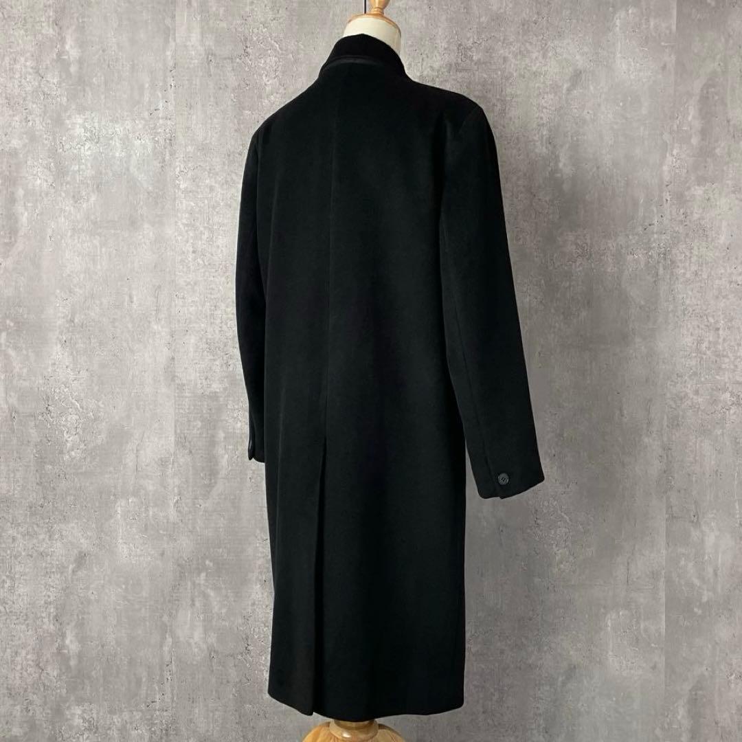 agnès b. アニエスベー アンゴラ混 ウール チェスターコート 黒 40