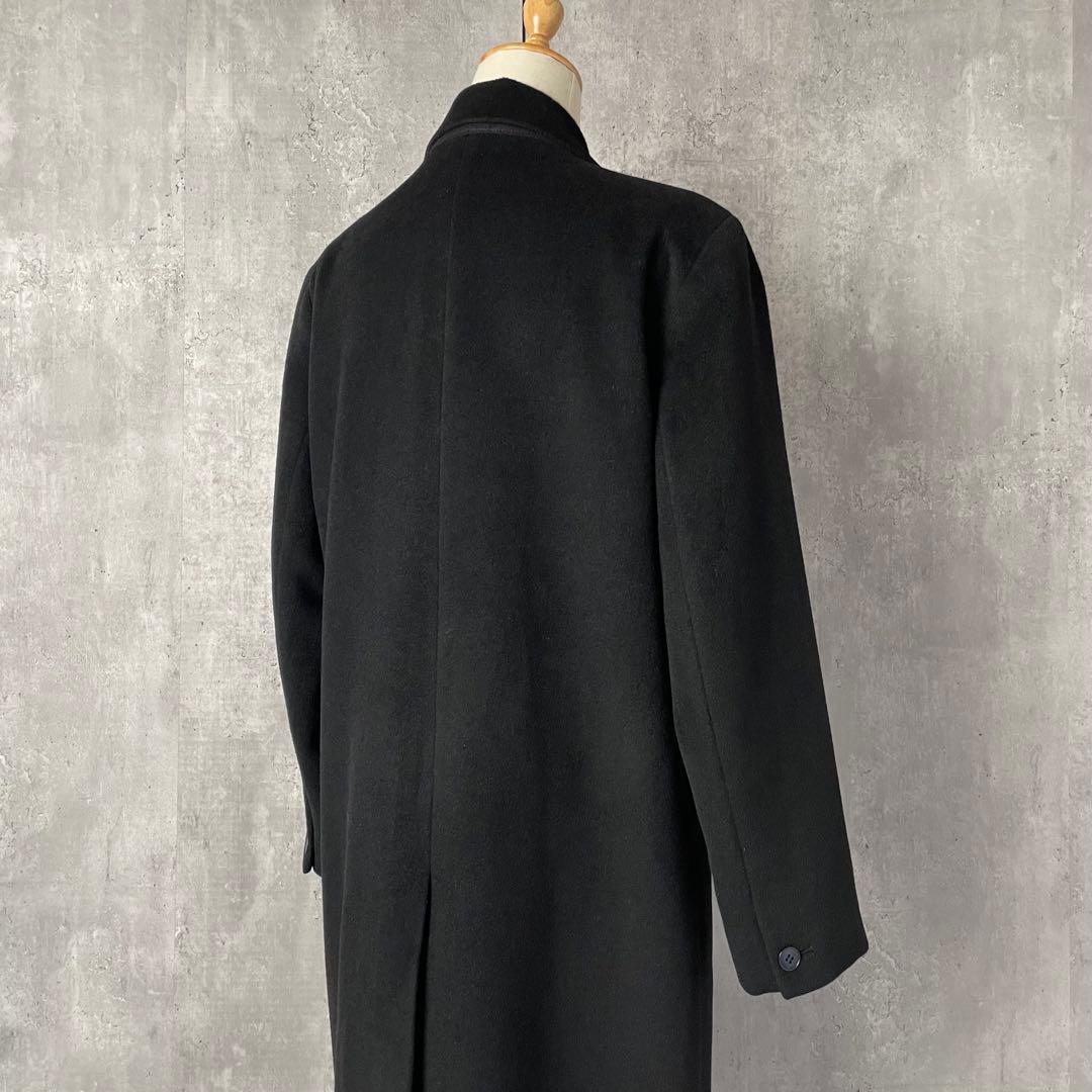 agnès b. アニエスベー アンゴラ混 ウール チェスターコート 黒 40