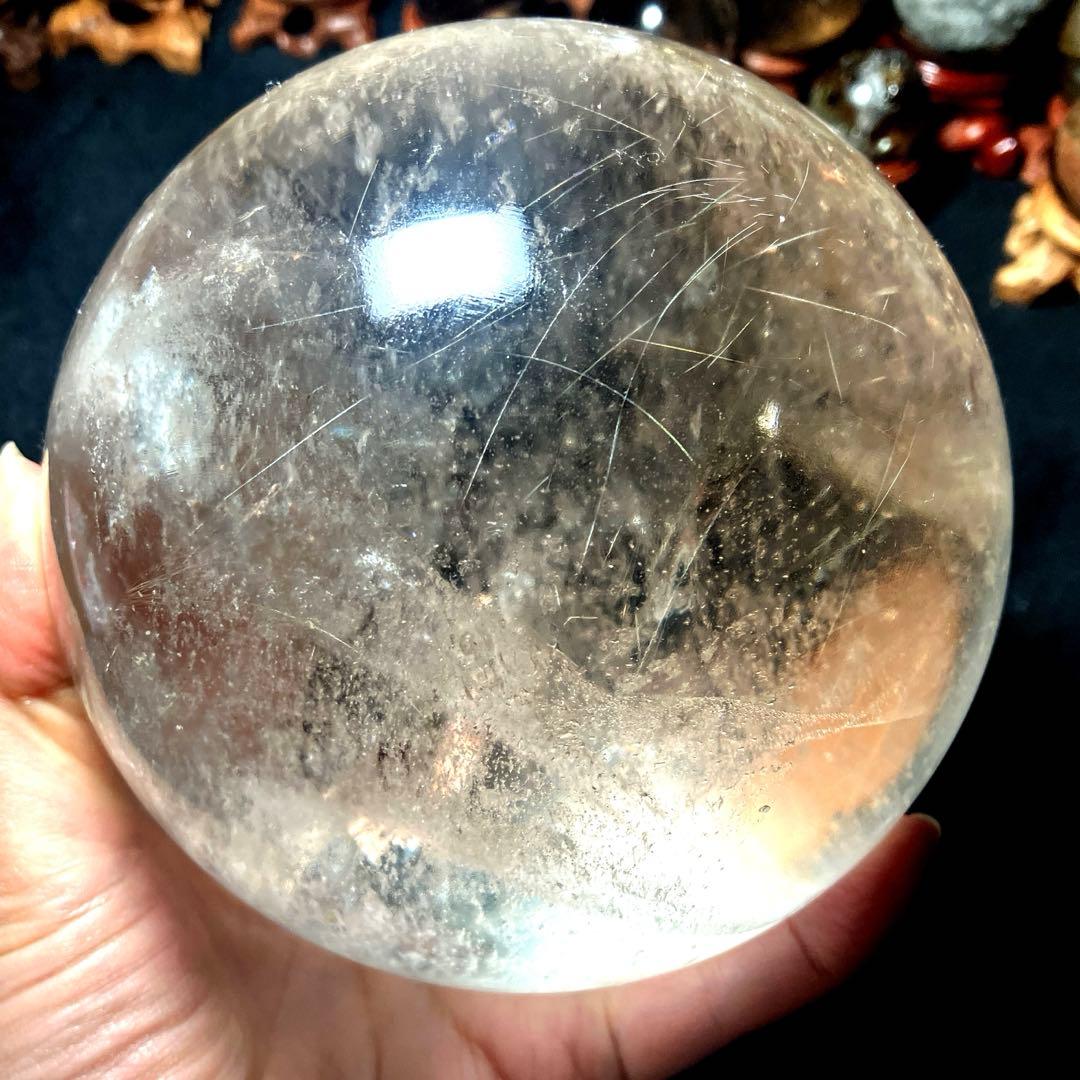 超超特大‼️120mm レインボーゴールドルチルクォーツ　金針水晶　パワーストーン