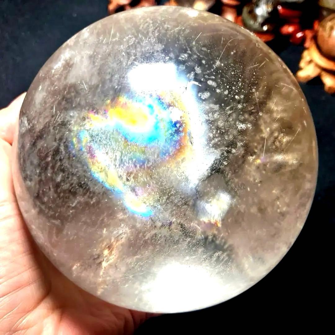 超超特大‼️120mm レインボーゴールドルチルクォーツ　金針水晶　パワーストーン