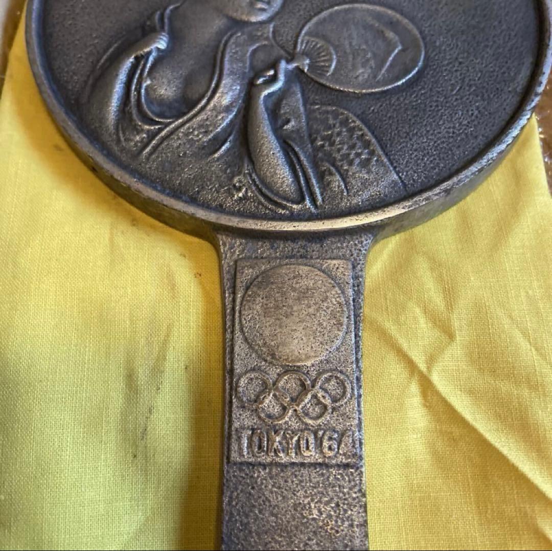 ☆コレクター放出品東京オリンピック メダリスト贈呈品1964年浮世手鏡　骨董品☆