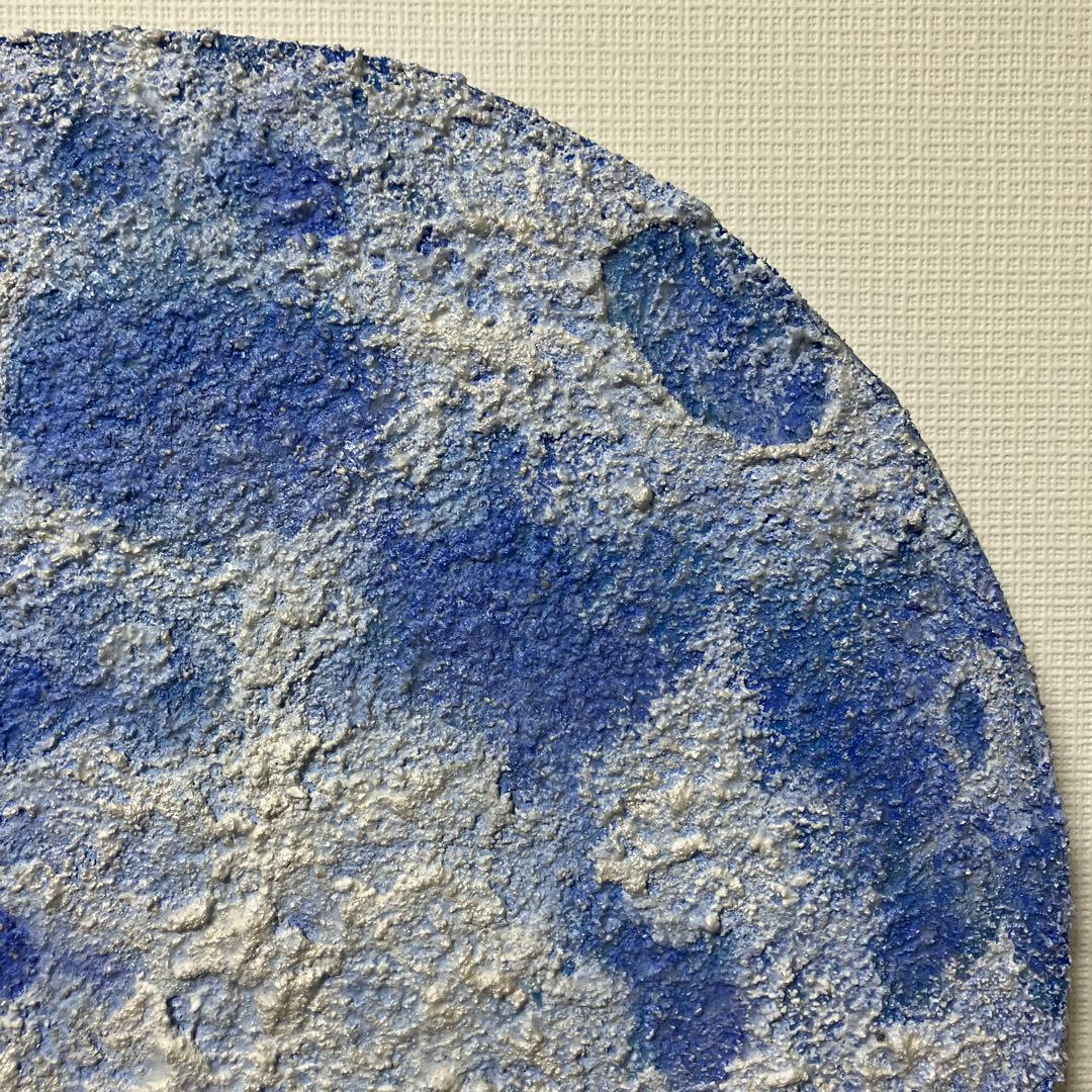 絵画　アクリル画　原画　蒼月　そうげつ　ブルームーン　テクスチャーアート　Ｓ.Ｉ