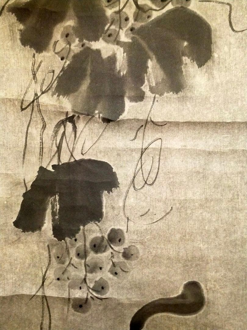 ♥中国♥　掛軸　♥　白石　♥　肉筆保証　掛け軸　骨董　古玩