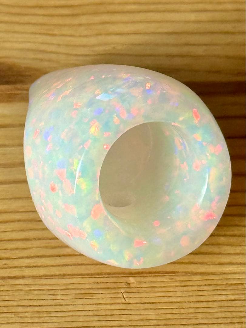 沖縄三線　ド派手な人工オパールバチ