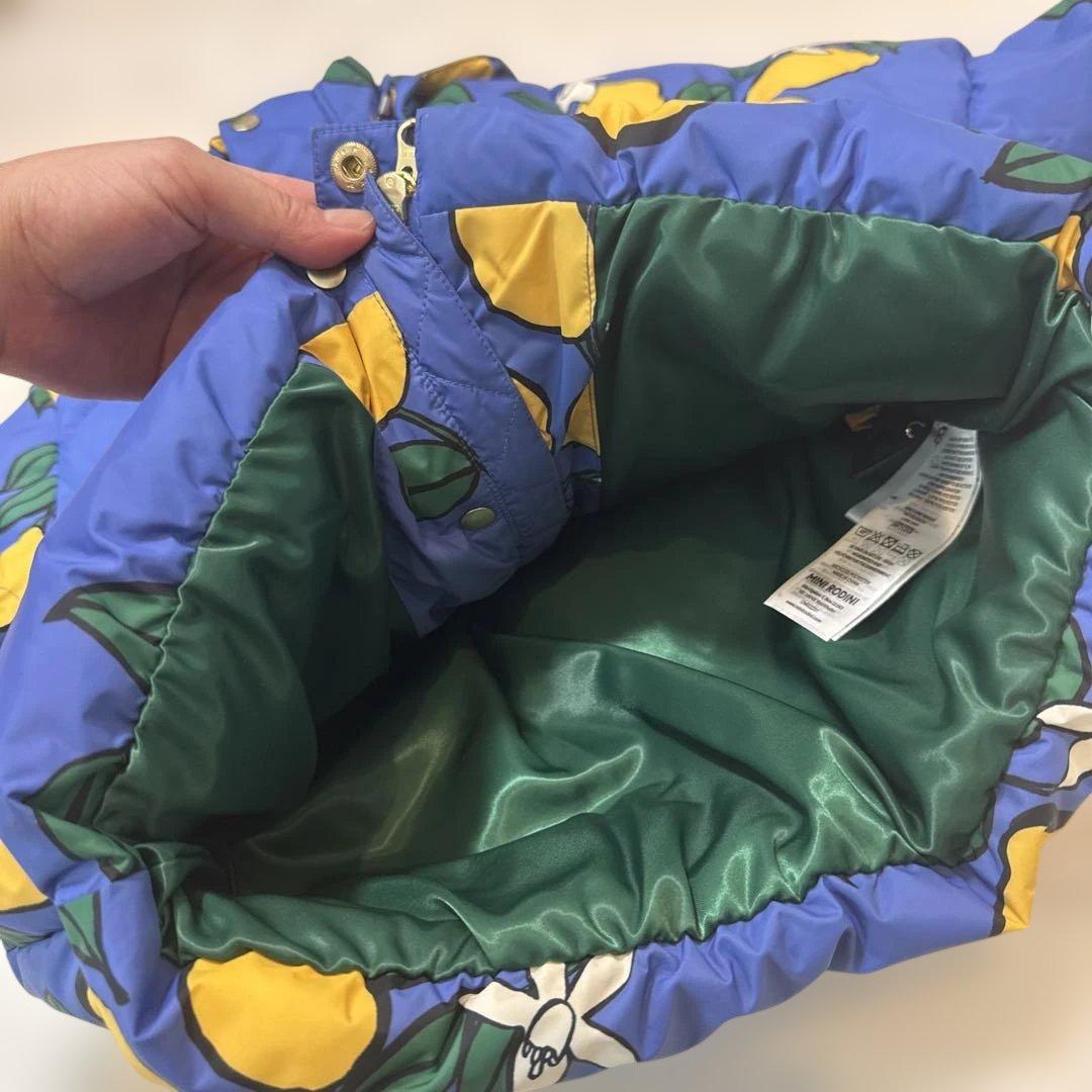 mini rodiniレモン柄中綿コート 92-98センチ