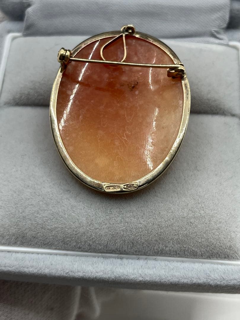 k14 カメオブローチ　ネックレストップ　cameo 585 アンティーク
