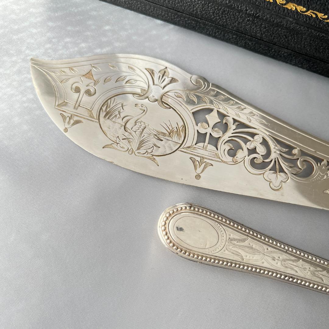 【Martin & Hall】【純銀ハンドル】ビクトリアンの サーバーセット