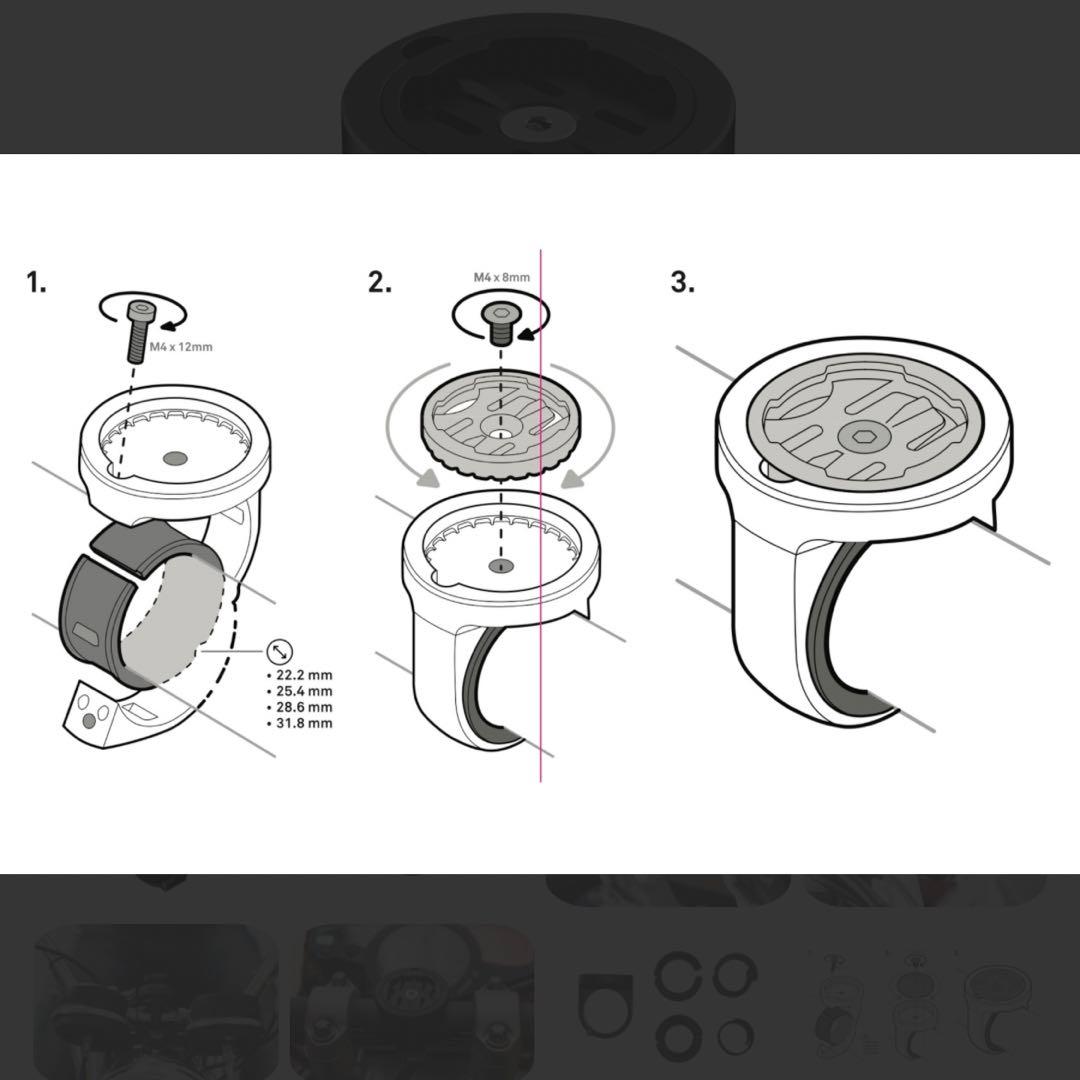 Beeline Moto II ナビゲーション、 バーマウントφ22-32mm用