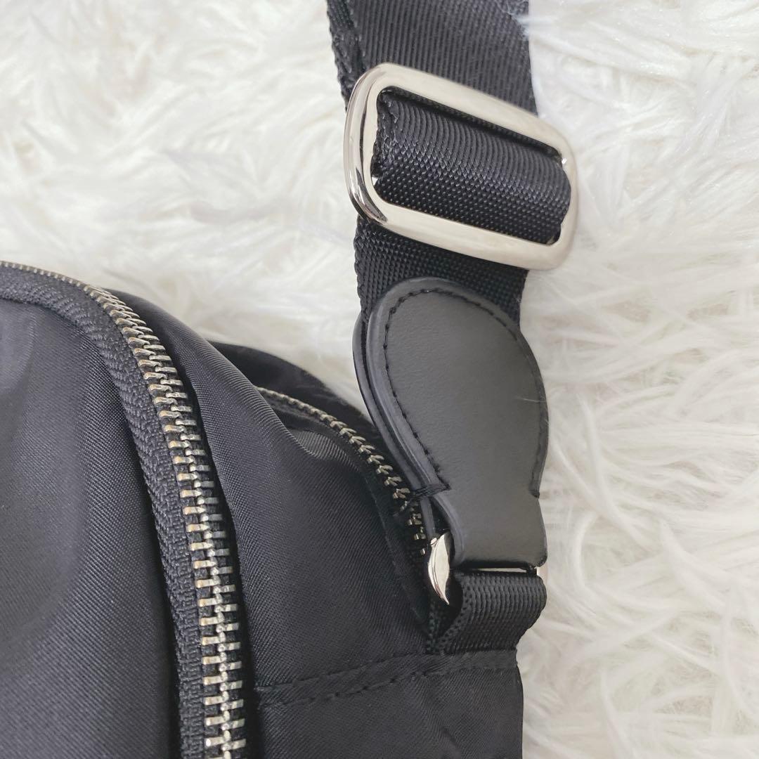 極美品 agnes b. アニエスベー ナイロンショルダーバッグ 黒 ブラック