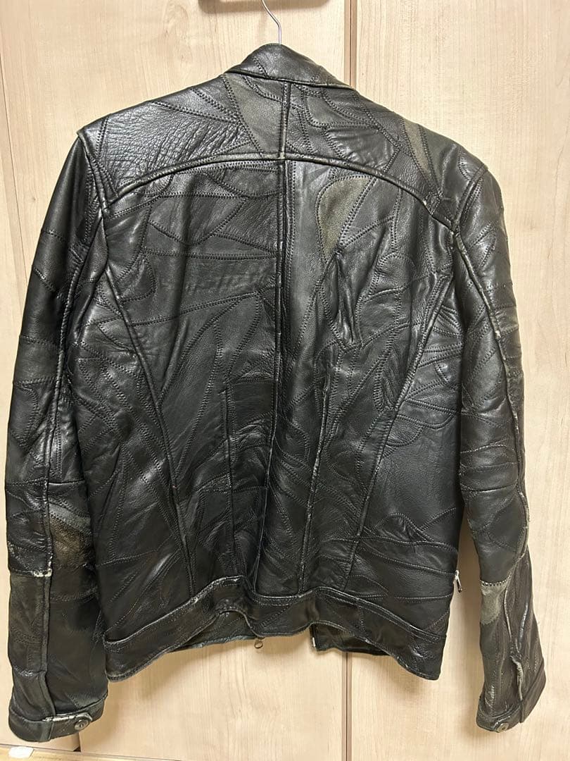 メンズ・ビギ　ラトルトラップ　ライダースジャケット　黒　羊革　Mサイズ