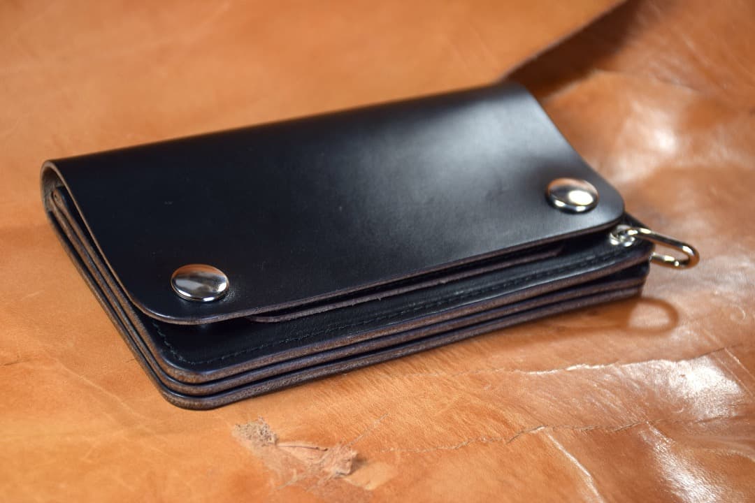 Horween社 クロムエクセル ⭐️訳あり トラッカーウォレット ミドル