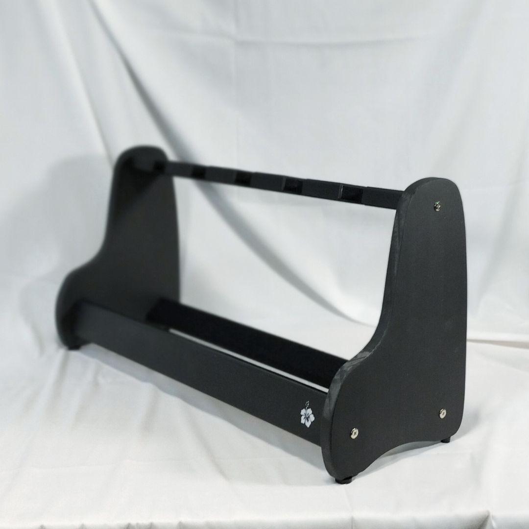 ♪ハンドメイド　沖縄三線スタンド　5丁収納　ブラックカラー♪