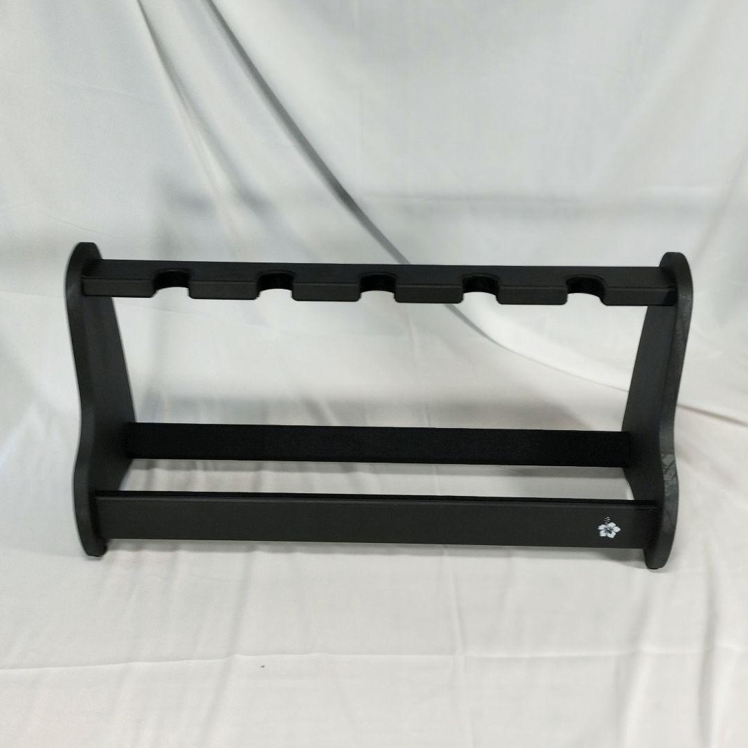 ♪ハンドメイド　沖縄三線スタンド　5丁収納　ブラックカラー♪