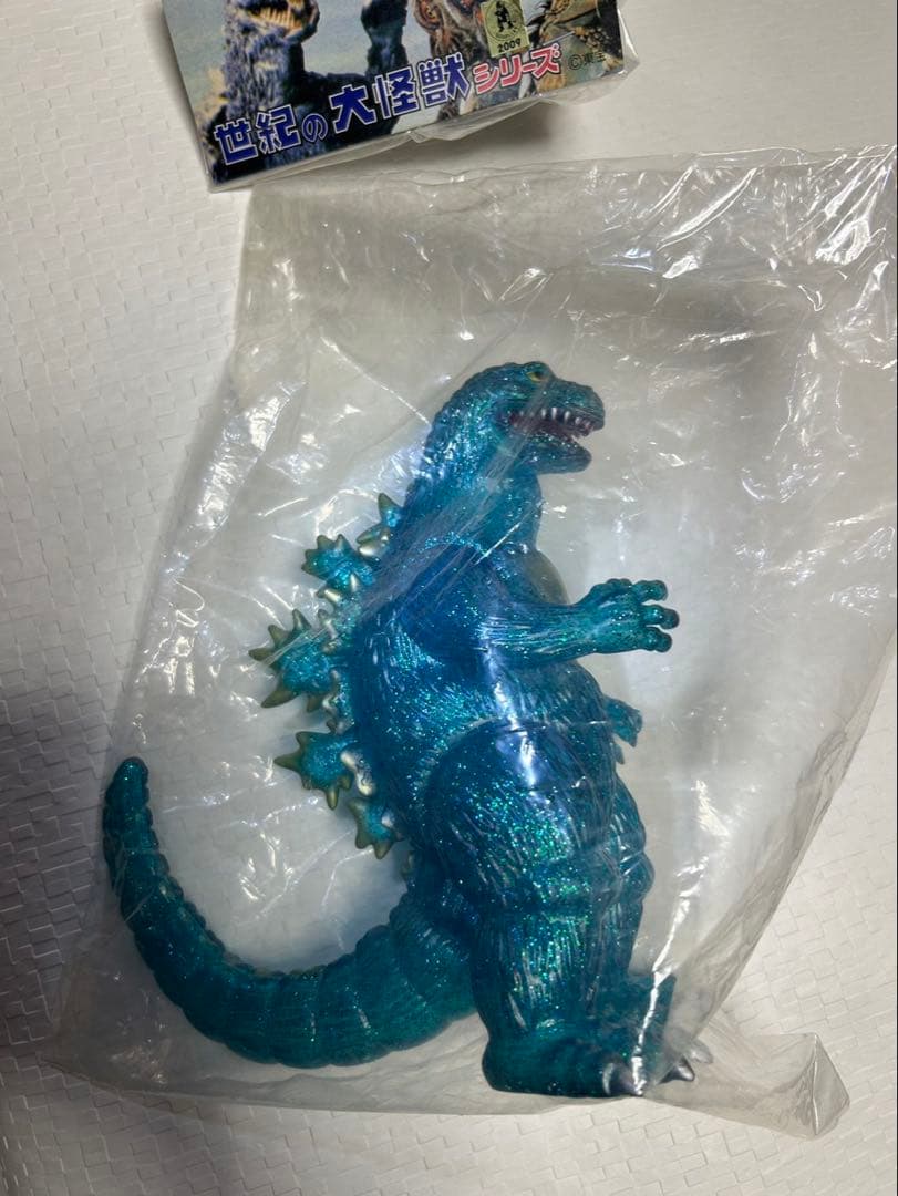 【マーミット】当時物ゴジラ　クリアブルーラメ　★希少・限定★ Marmit