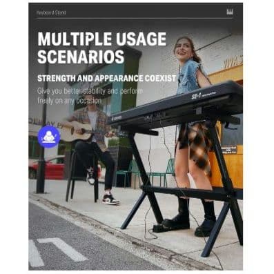 Donner DKS-100 電子キーボード/ピアノ スタンドZ型