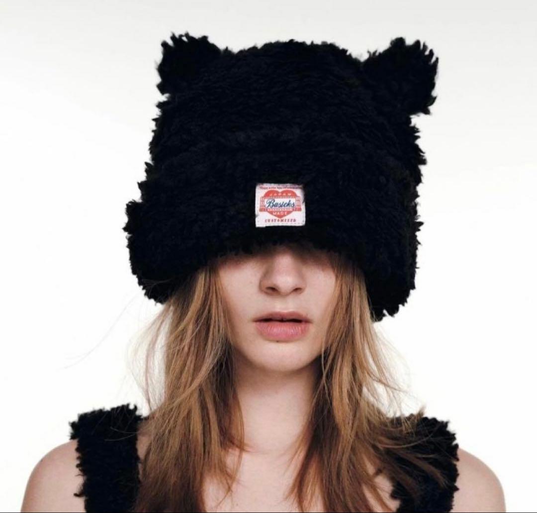 BASICKS（ベーシックス）ボアキャップ ブラック（耳付き）