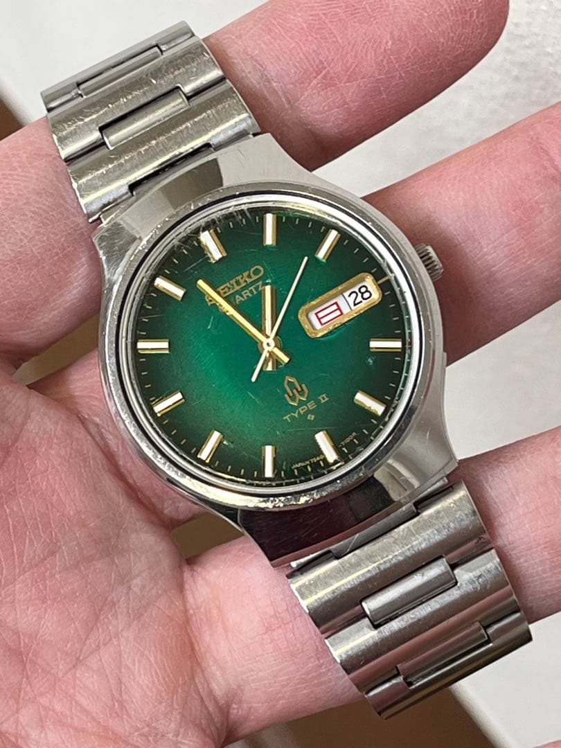 セイコータイプ2 グリーン文字盤　可動品　SEIKOTYPE2