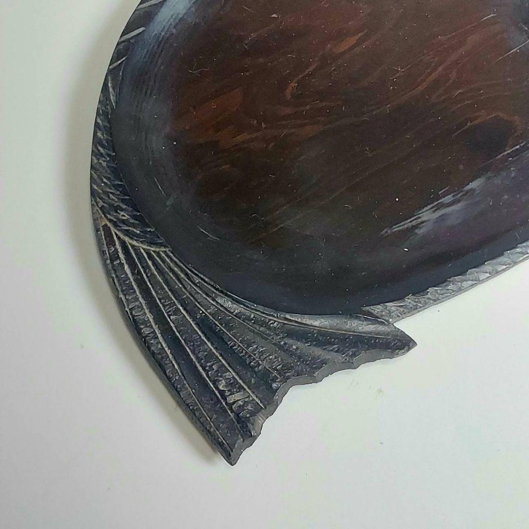 23-1044 茶道具　鯛の煎茶盆　埋もれ木　江戸時代