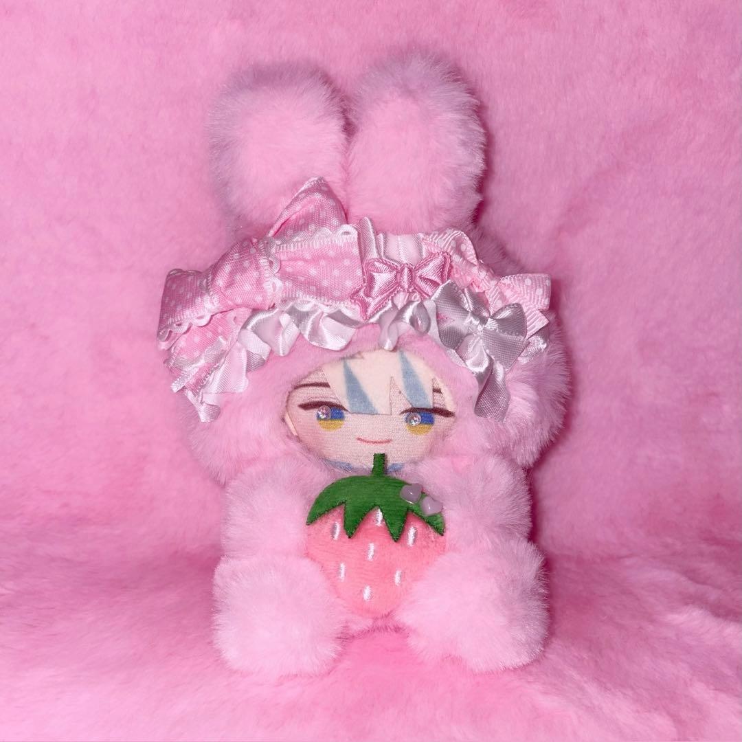 ♡ 10cm ぬい服 おすわり いちご ねこ うさぎ にじぱぺっと ♡