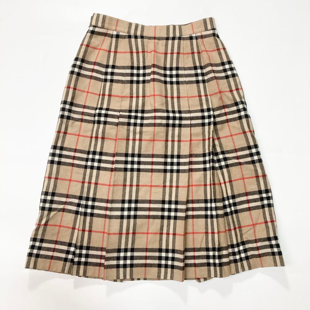BURBERRY バーバリー プリーツスカート チェック 9 C-TK