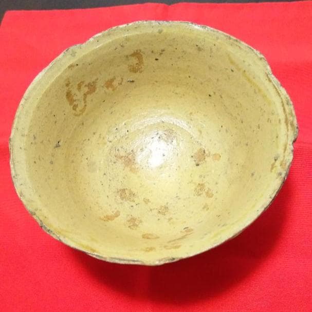 お値下げ中 茶道具 髙麗茶碗黄伊羅保室町～江戸初期伝来逸品