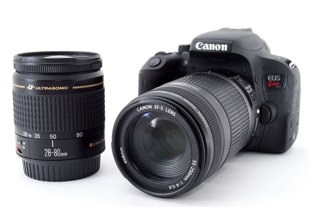 デジタル一眼レフカメラ/canon kiss x 9i標準&望遠レンズセット