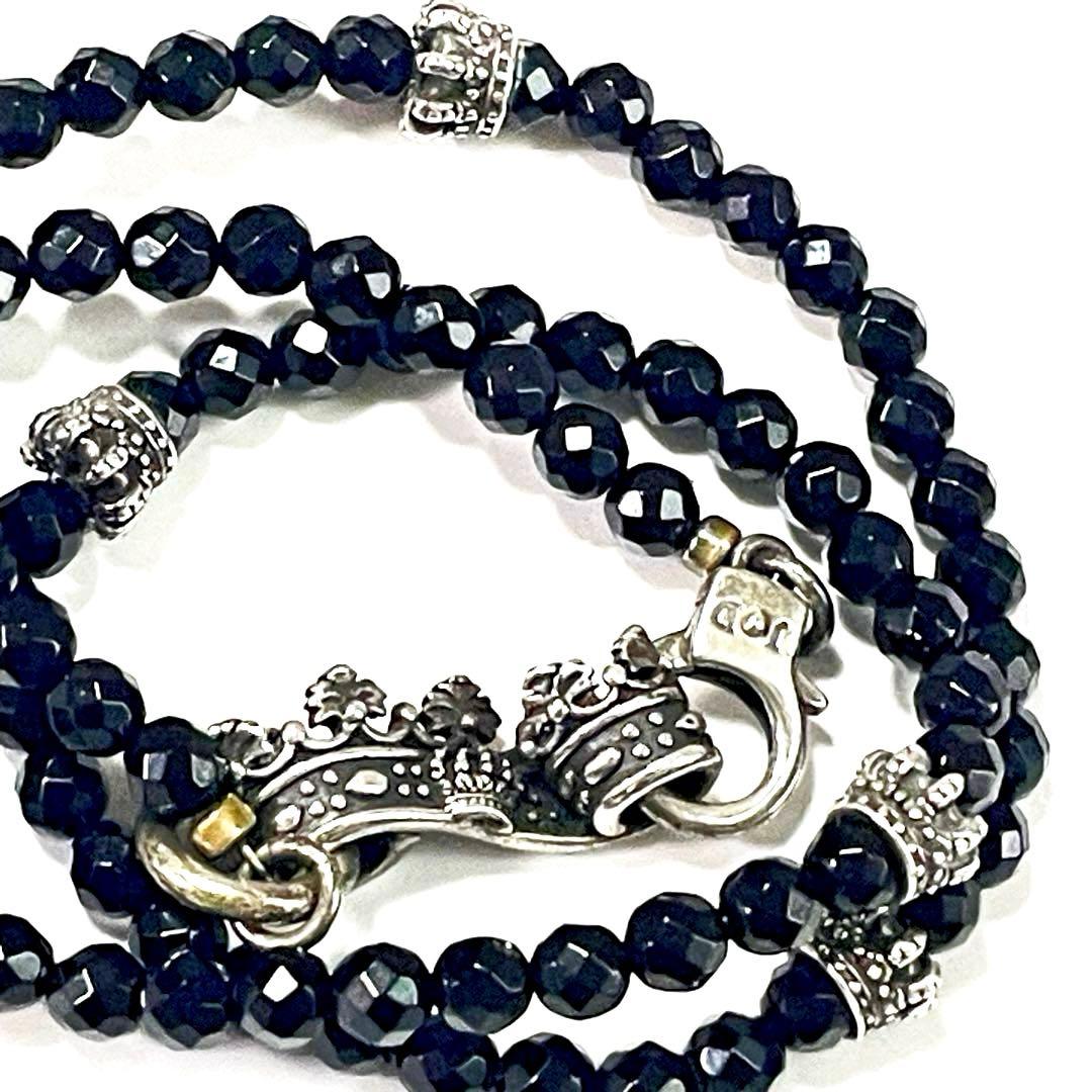 JUSTIN DAVIS クラウン オニキス ブレスレット ブラック sv925