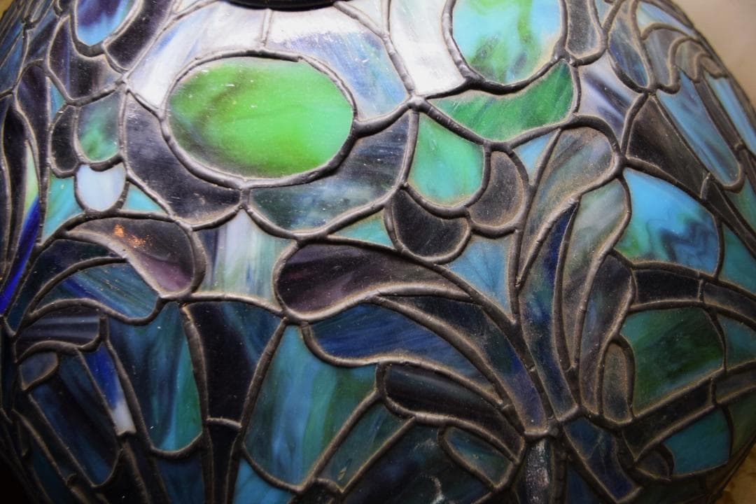 ヴィンテージ　ドイツ製　ステンドグラス・ランプ