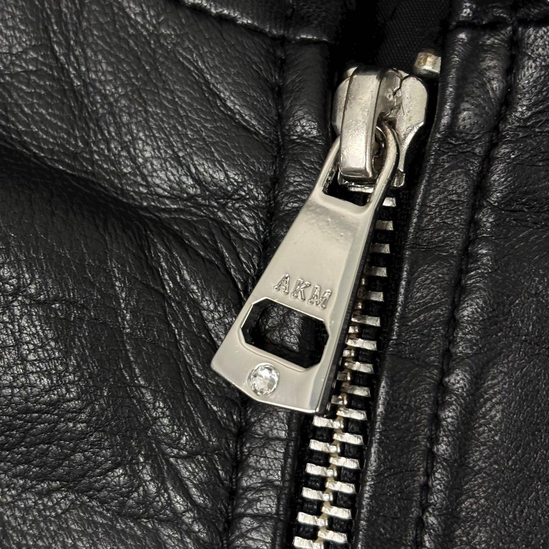 k-sumidagawaAKM シープレザー パディングブルゾン M