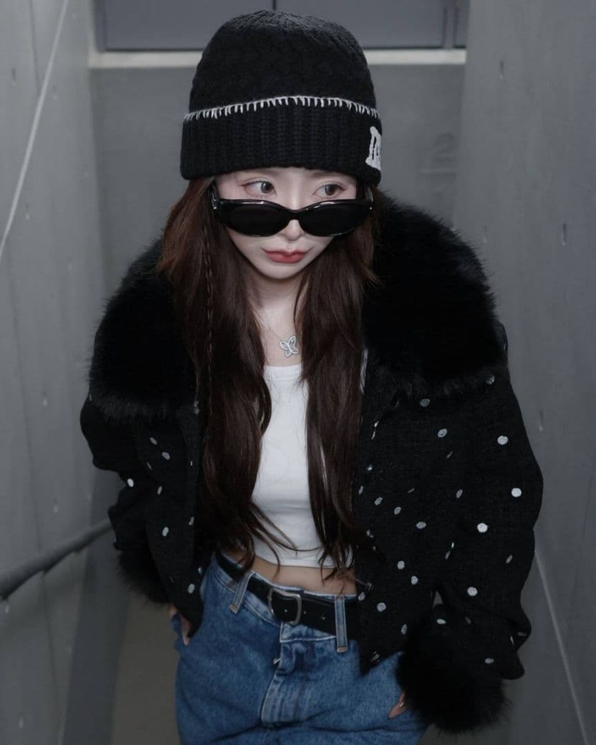 ダーリッチ DDロゴバスケットニットビーニー セット 黒 白