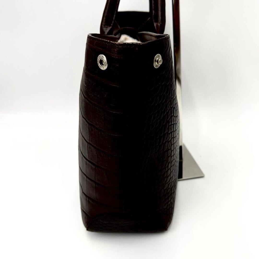 美品✨激レア ロンシャン ロゾ トートバッグ クロコ ブラウン レディース