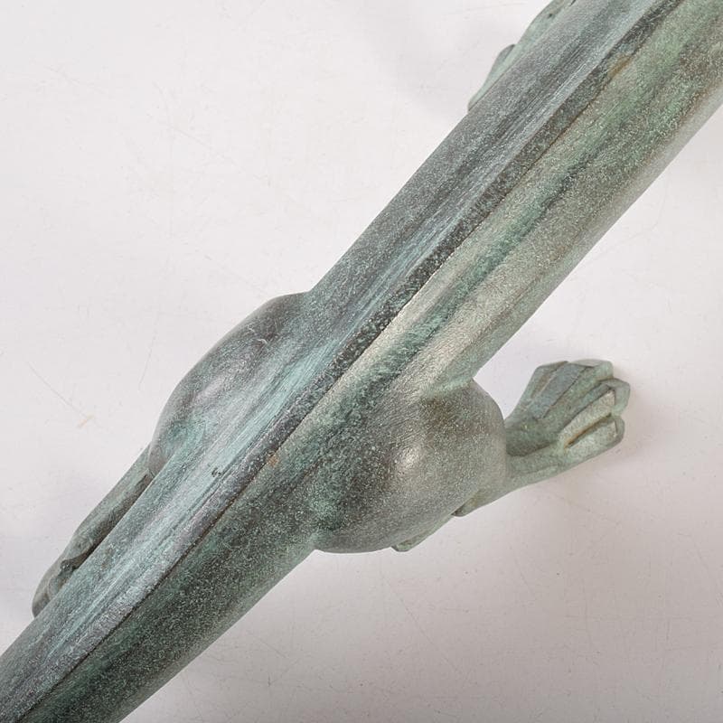 @わんわん　山本雲涛作　青銅　龍　置物　共箱　M　R7839