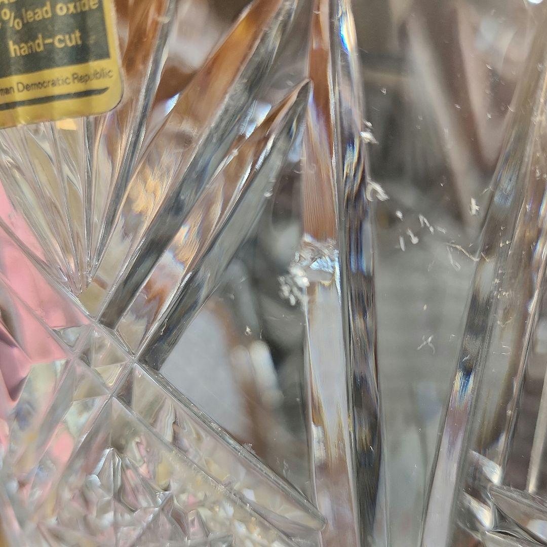 クリスタル花瓶　ワウジッツァー.グラス社製　東ドイツ　クリスタルグラス