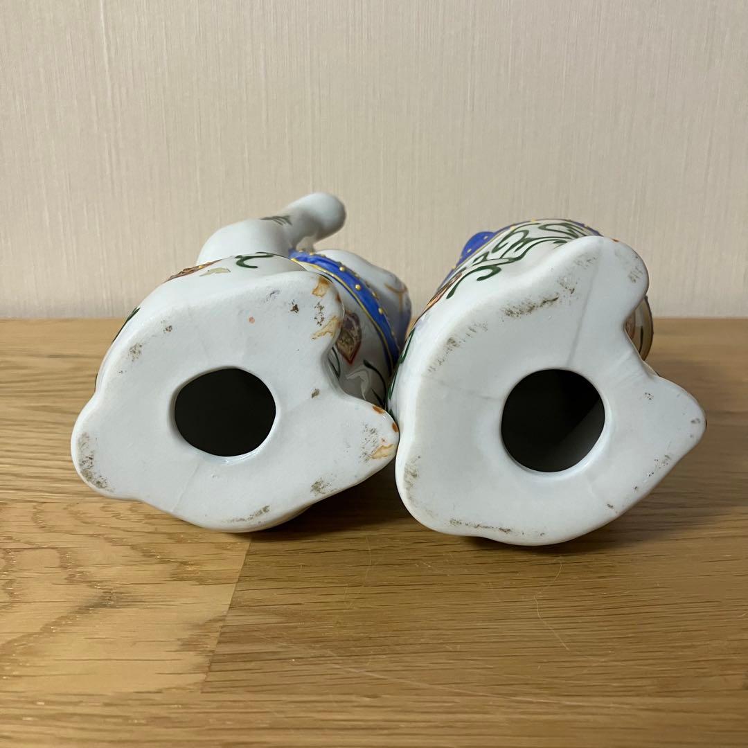 伊万里焼？　招き猫　ペア　アンティーク　骨董