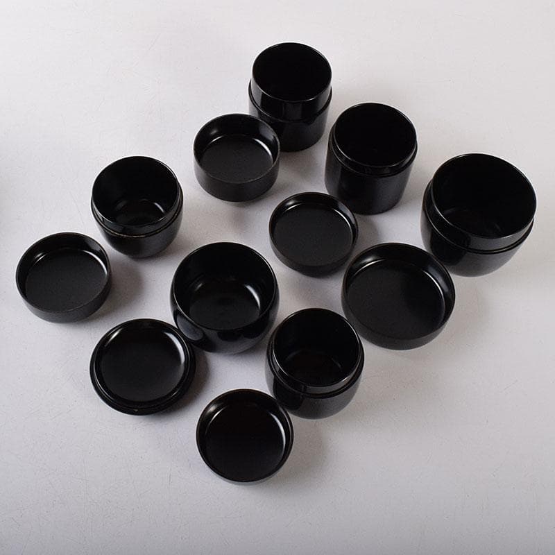 茶道具　黒漆　十二器棗　仙叟　時代箱　F　R8089C