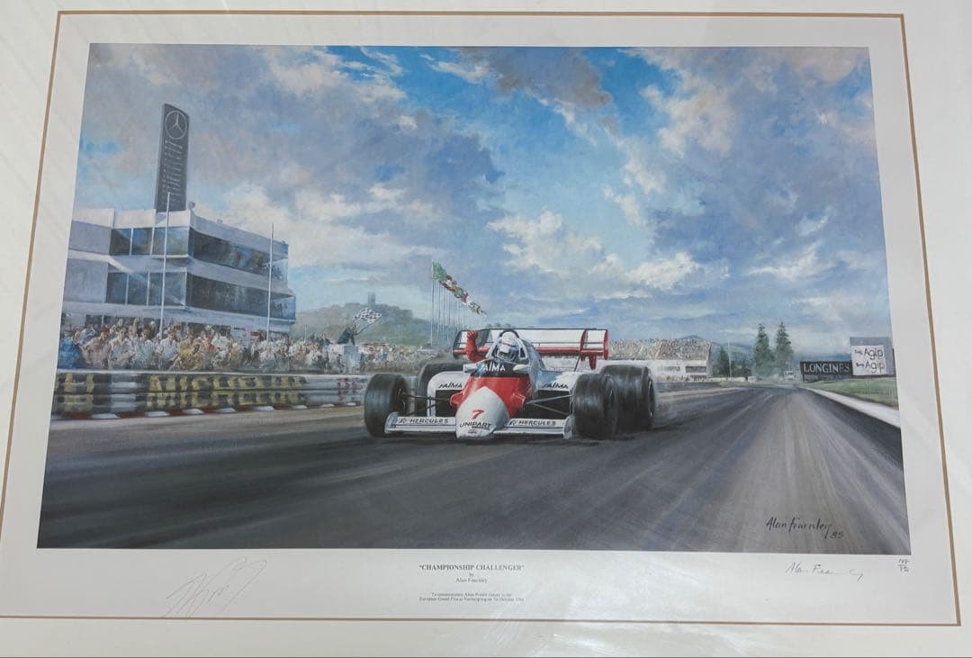 直筆サイン アラン・プロスト F1 リトグラフ マクラーレン TAGポルシェ