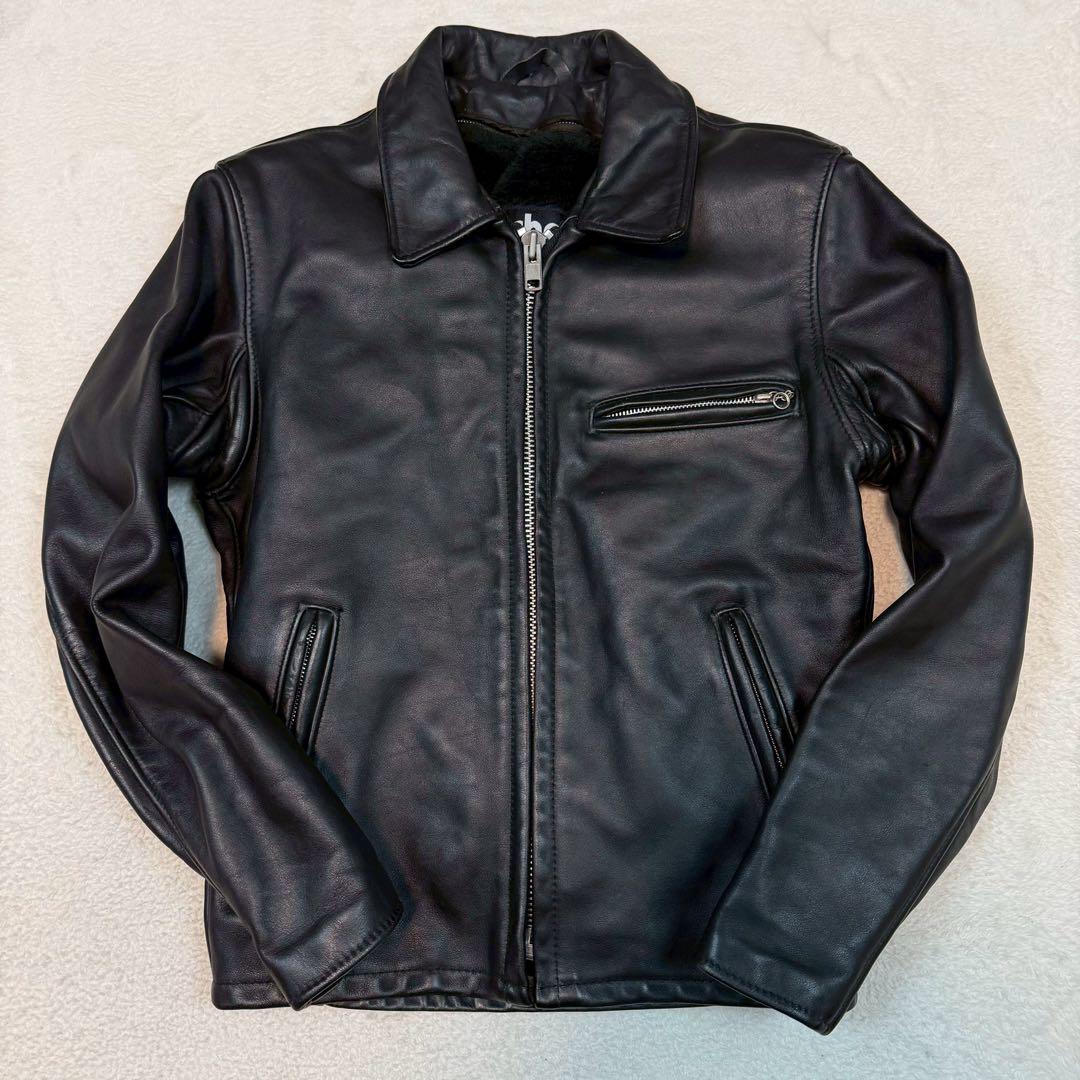 美品 SCHOTT 642 ライダースジャケット ライナー付 USA製 ブラック