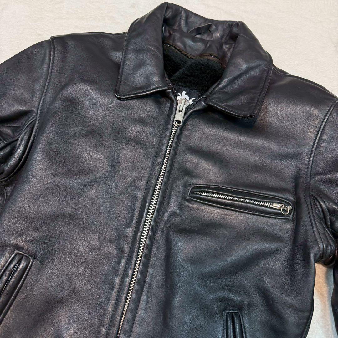 美品 SCHOTT 642 ライダースジャケット ライナー付 USA製 ブラック