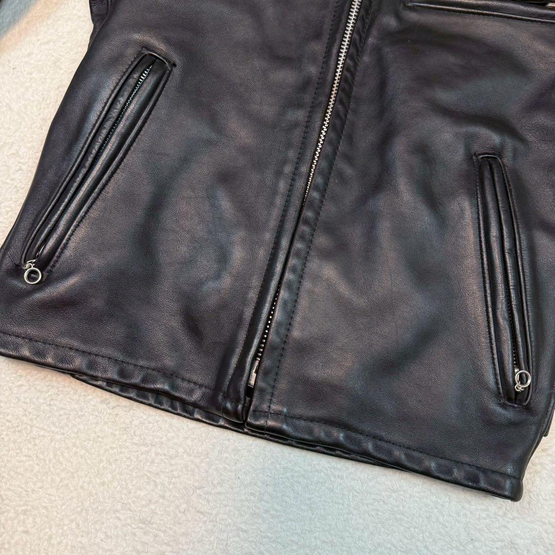 美品 SCHOTT 642 ライダースジャケット ライナー付 USA製 ブラック