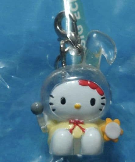 超激レア☆ビッグエコー☆音符キティ・クリアチャーム5種セット☆2002年☆非売品