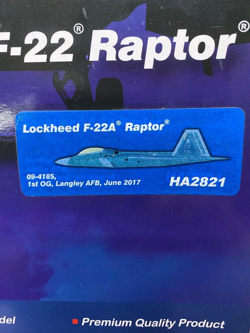 ホビーマスター　1/72 F-22ラプター　アメリカ空軍　ラングレー基地