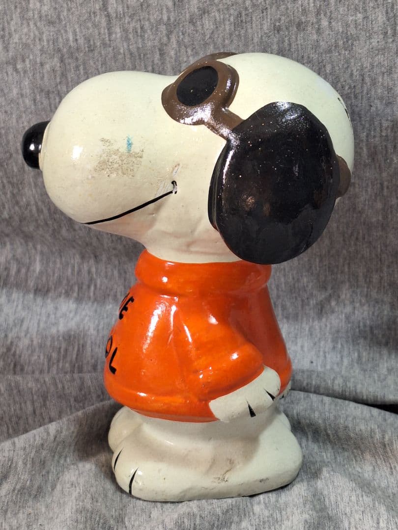 70's スヌーピー 陶器 JOE COOL ピーナッツ 貯金箱 セラミック