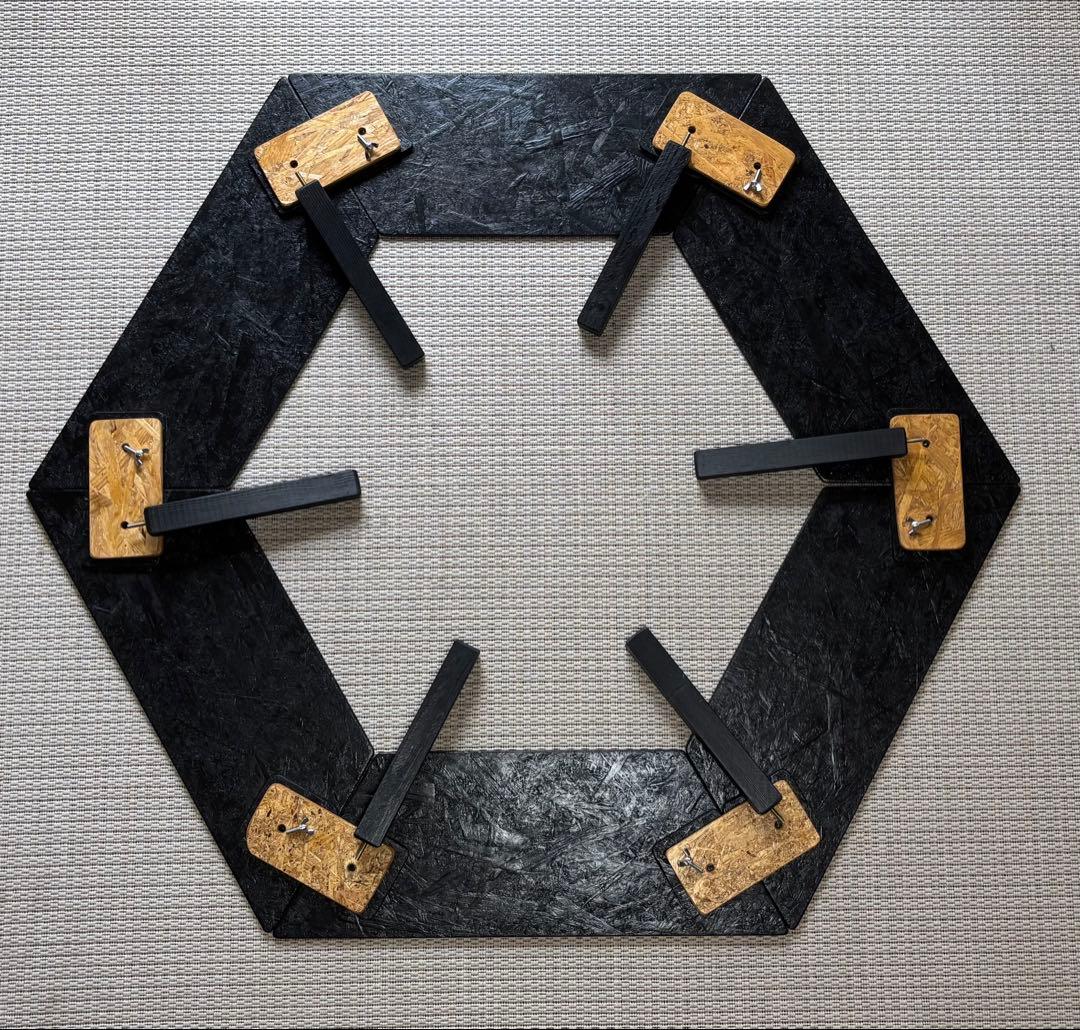 swd出品！　ヘキサテーブル65ブラック　FH65b