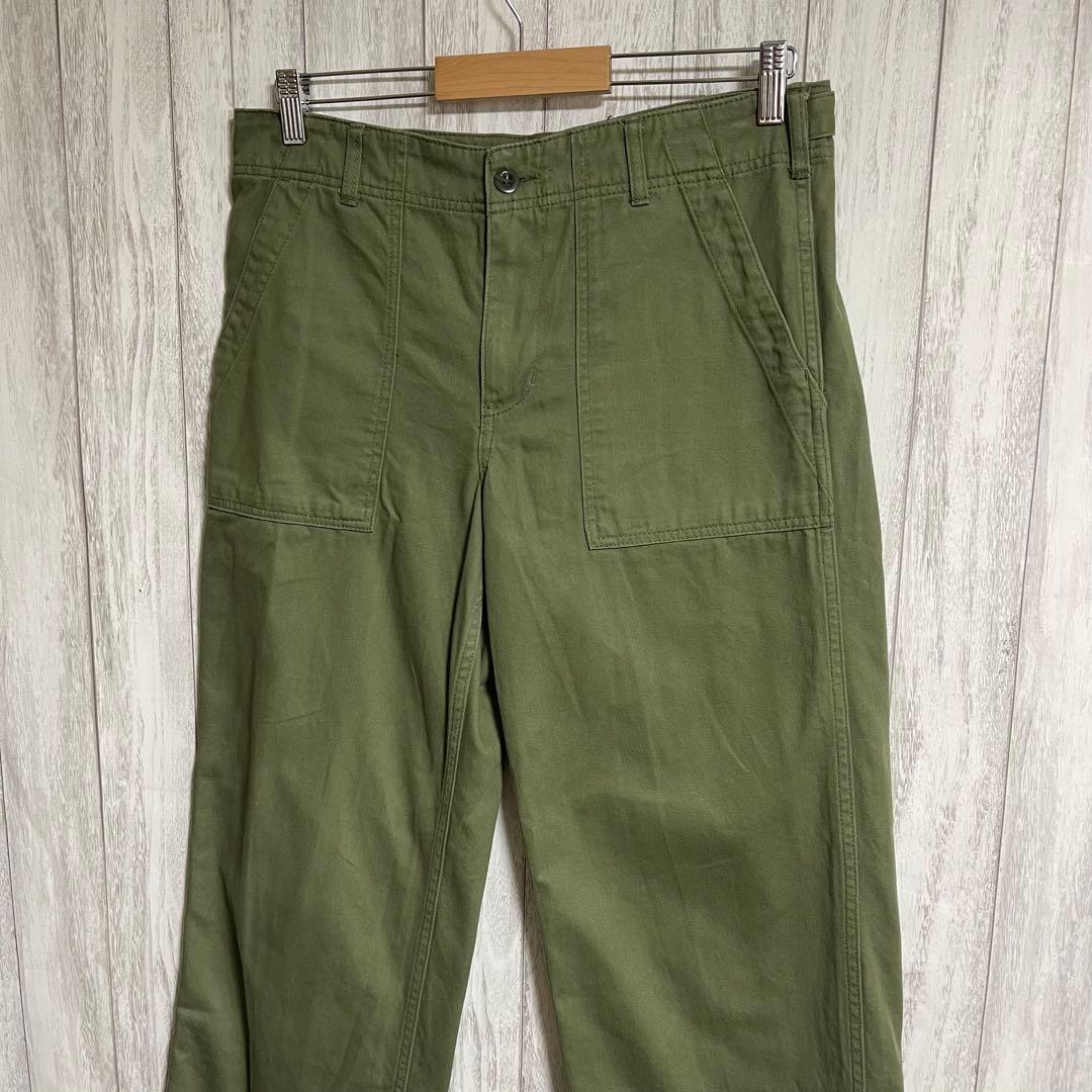 テリー完売 スピックアンドスパン ルーズベイカーパンツ カーキ サイズ40