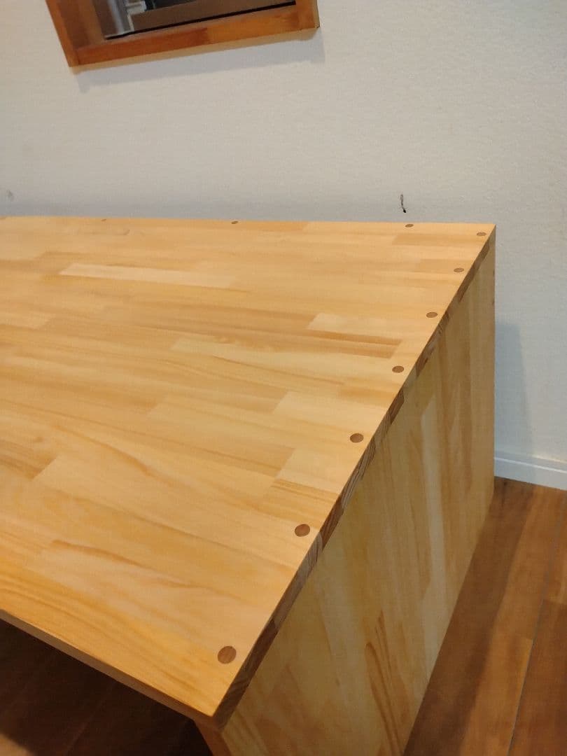 木製　ハンドメイド　オーダー　コの字　テーブル　キヌカ　シェルフ　ラック　水槽台