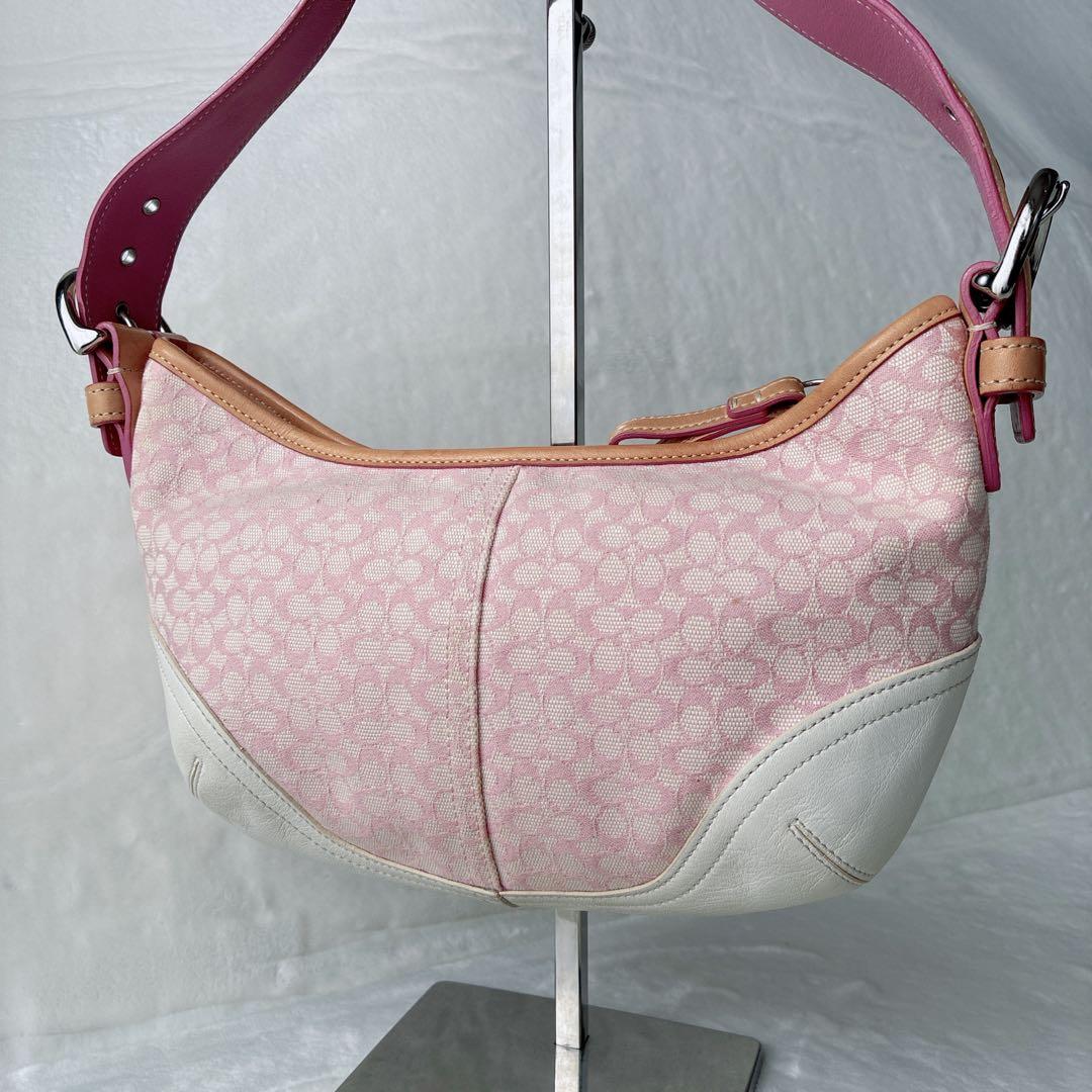 コーチ coach ハンドバッグ ワンショルダー シグネチャー ホーボー ピンク